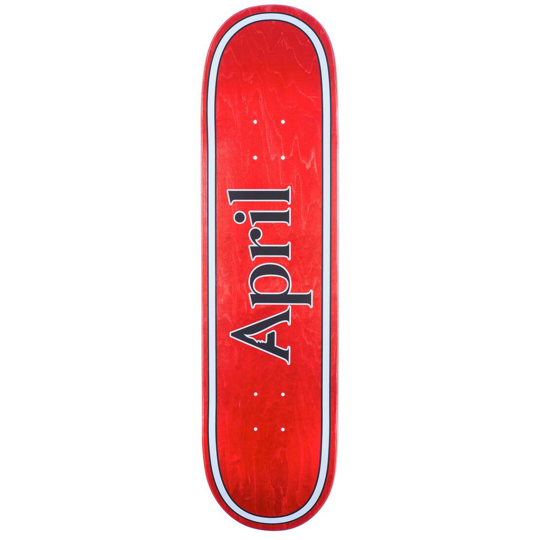 Red AP April Logo Skateboard Deck