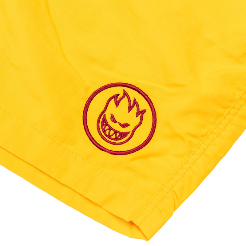 Gold Bighead Circle Spitfire Wheels Shorts Detail