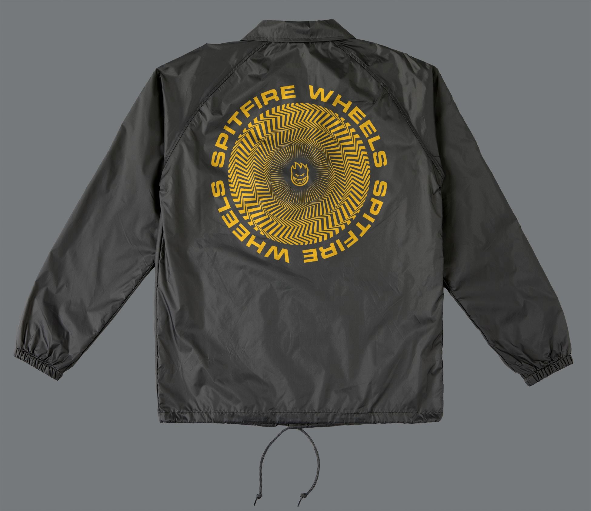 Black/Yellow Classic Vortex Spitfire Windbreaker Jacket Back