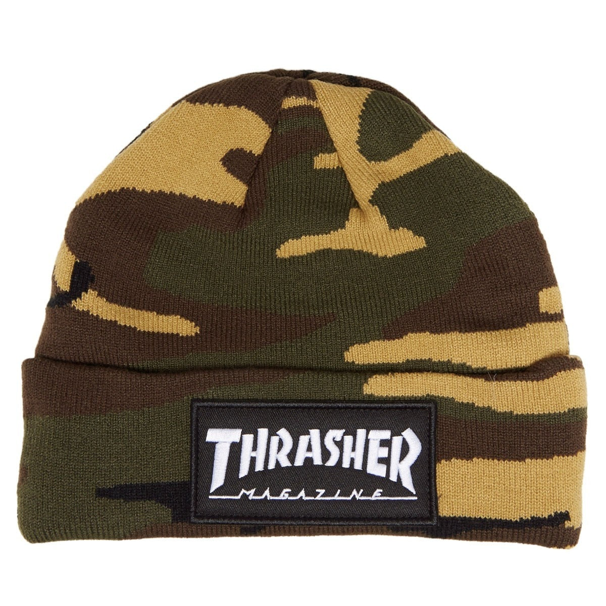 Thrasher Logo Patch Beanie - Camo