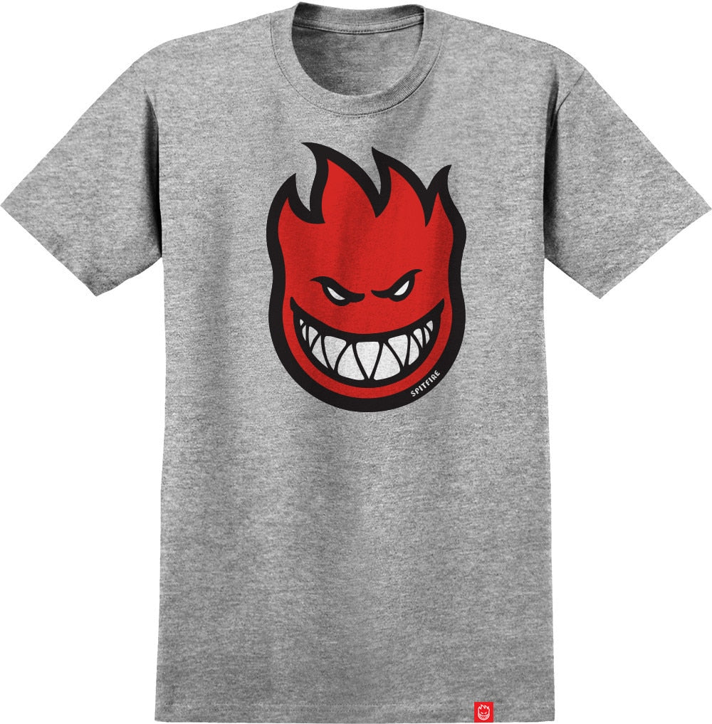 Spitfire Bighead Fill Tee - Heather Grey/Red