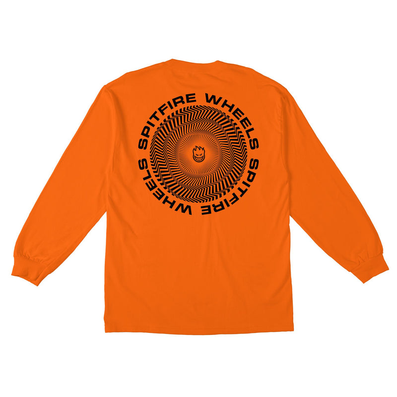 Orange Classic Vortex Spitfire Long Sleeve Shirt Back
