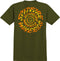 Military Green Torched Script Spitfire T-Shirt Back
