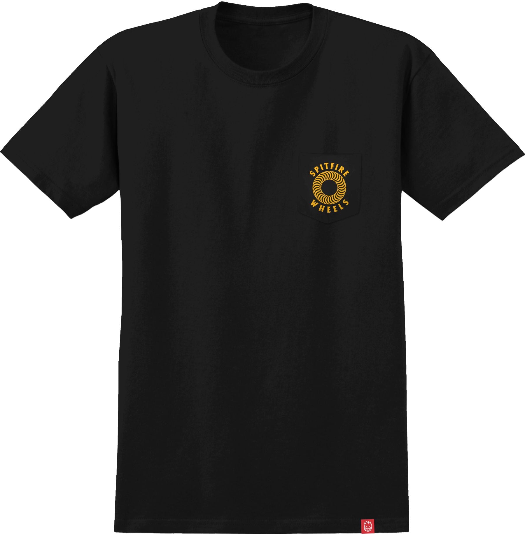 Black Classic Hollow Spitfire Pocket T-Shirt