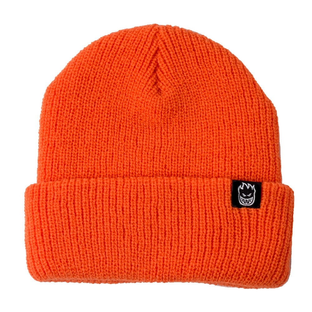 Spitfire Bighead Logo Clip Label Cuff Beanie - Orange