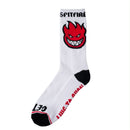 Spitfire Bighead Fill Crew Socks - White/Red/Black