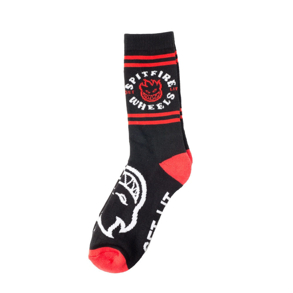 Spitfire Classic Bighead Crew Socks - Black/Red/White