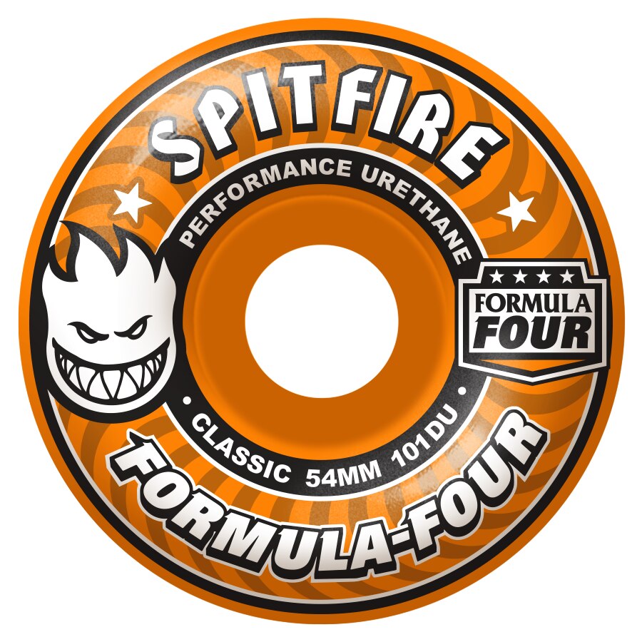 Spitfire Formula Four 101D Classic Orange Skateboard Wheels