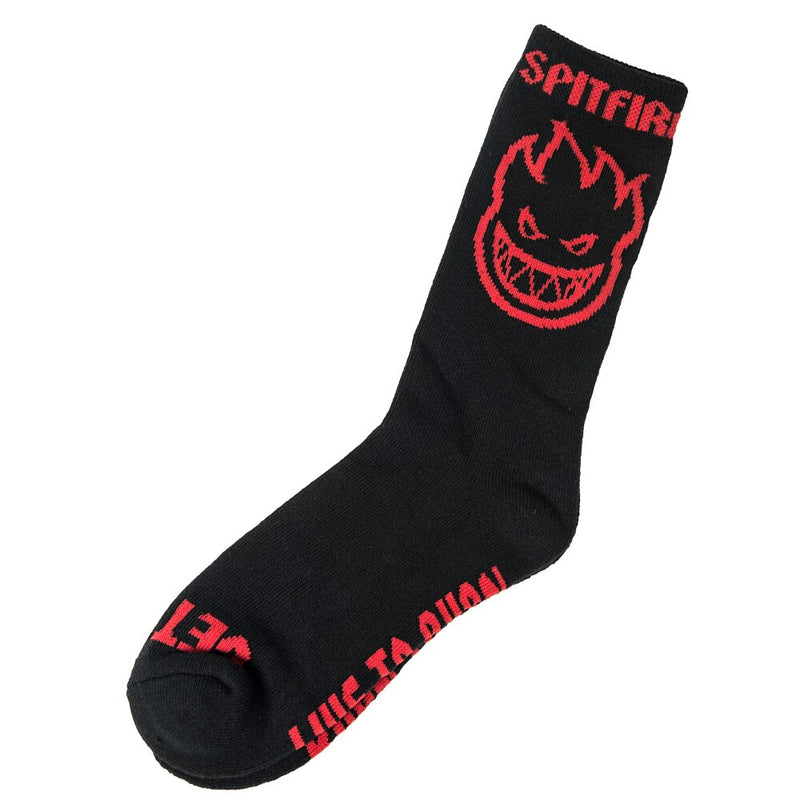 Spitfire Bighead Out Crew Socks - Black/Red