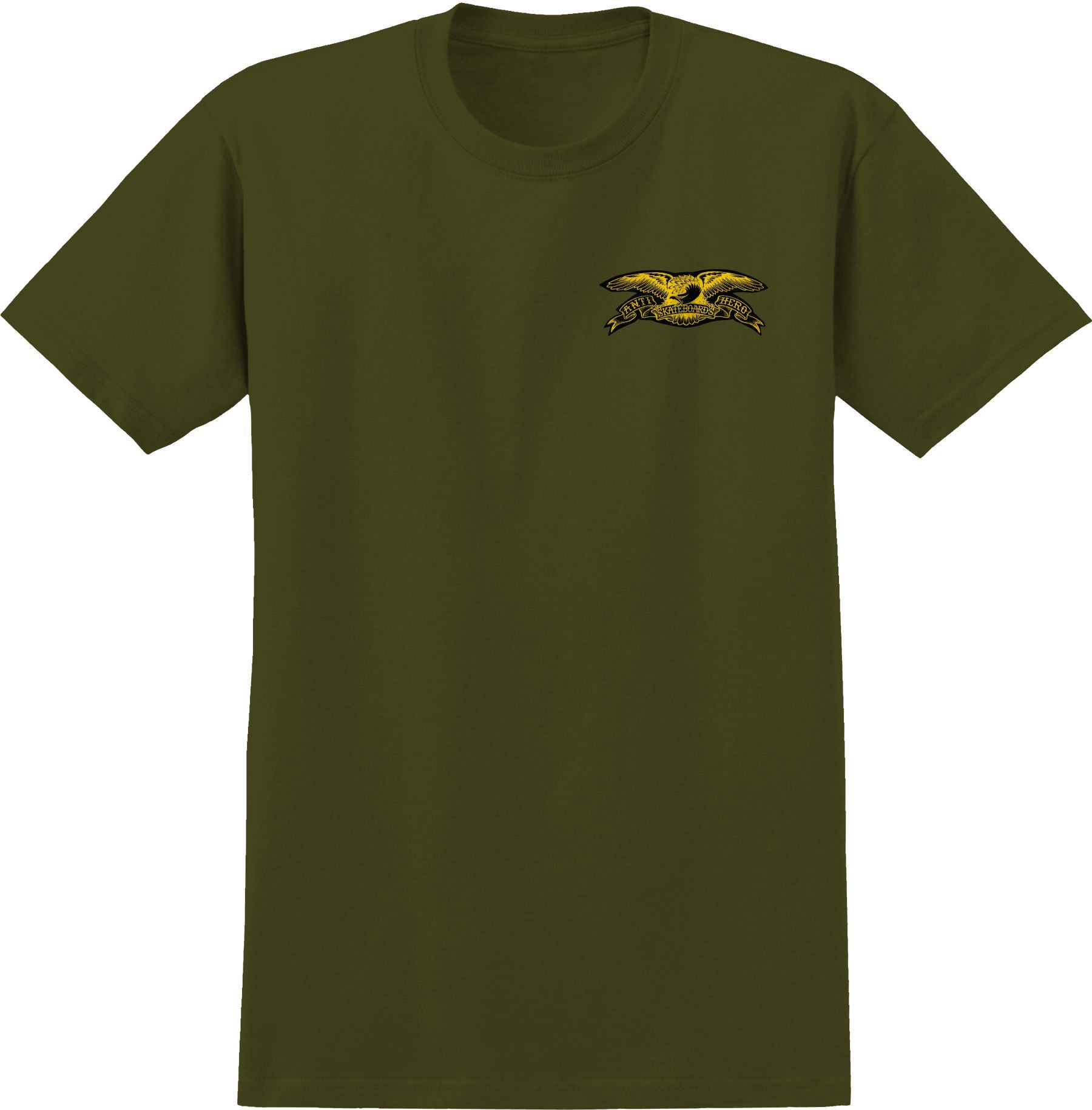 Military Green Basic Chest Eagle AntiHero T-Shirt