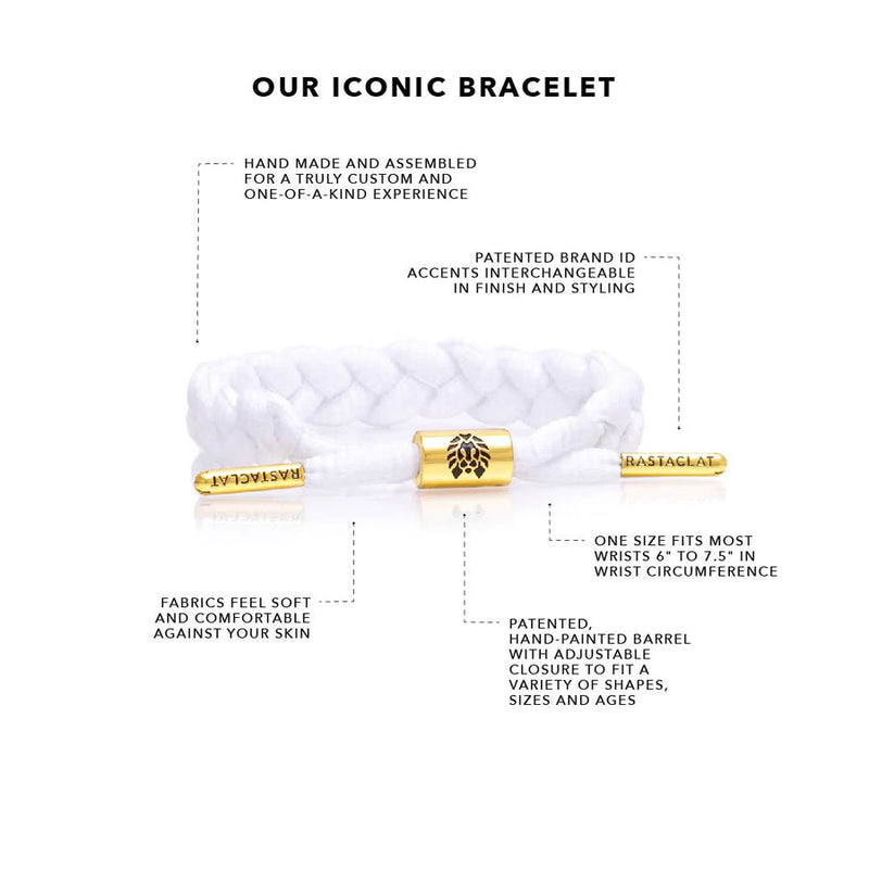 White Zion II Rastaclat Bracelet