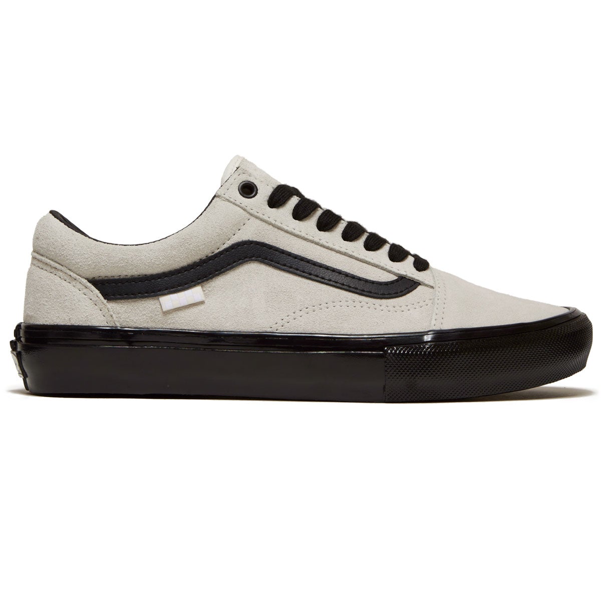 Marshmallow/Black Vans Skate Old Skool Skateboard Shoe