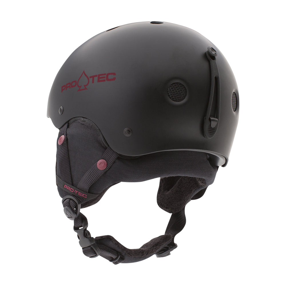Matte Black Classic Certified ProTec Snowboard Helmet Back