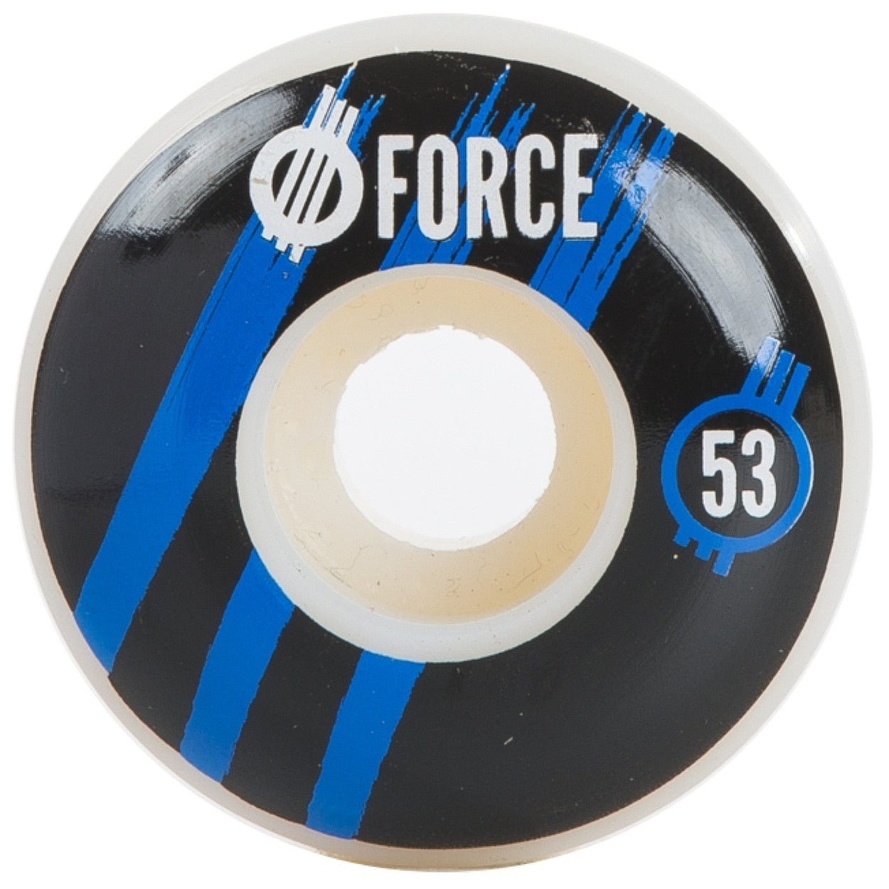 Force Strike Blue/Black/White Skateboard Wheels