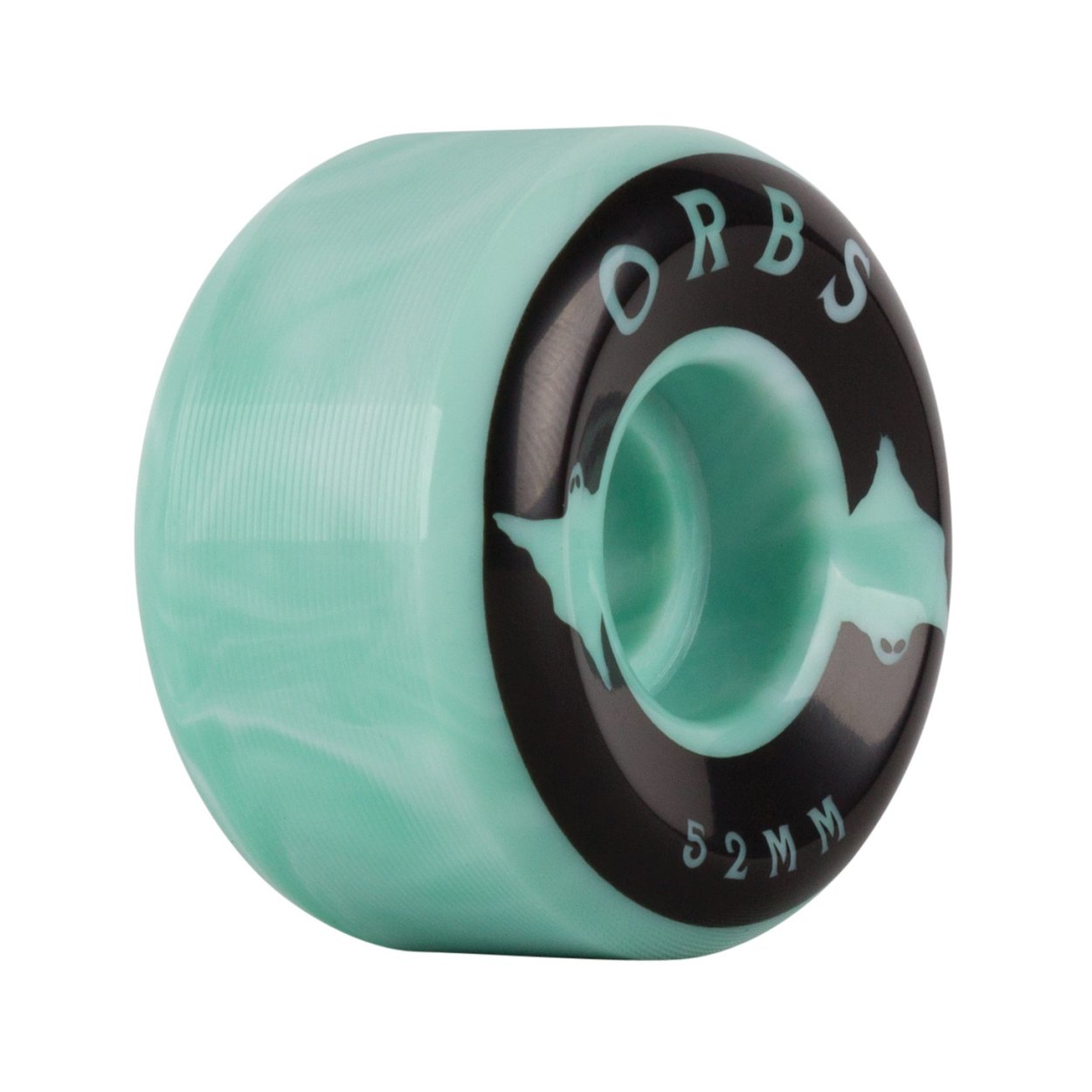Orbs 99A Full Conical Specter Swirl Skateboard Wheels - Teal/White