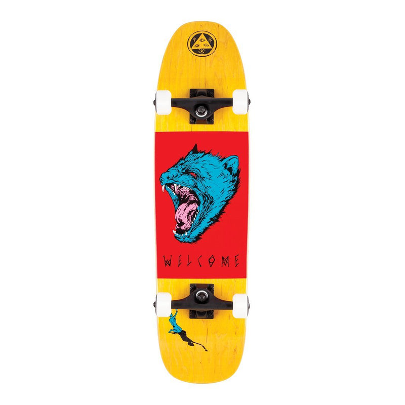 Welcome Tasmanian Angel Complete Skateboard - Yellow Stain/Red/Blue