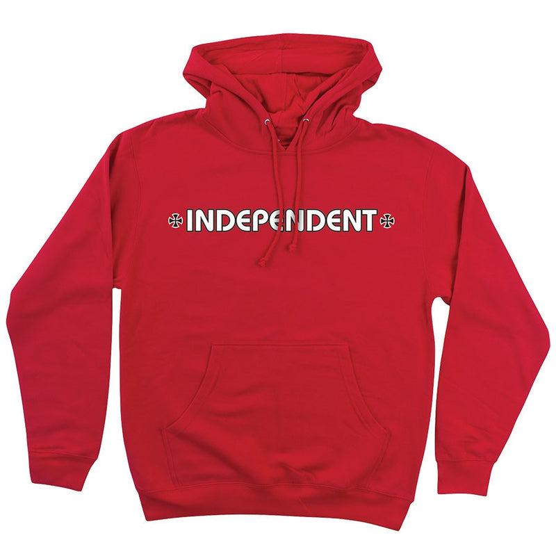 Independent Bar/Cross Regular Pullover hoodie - Red