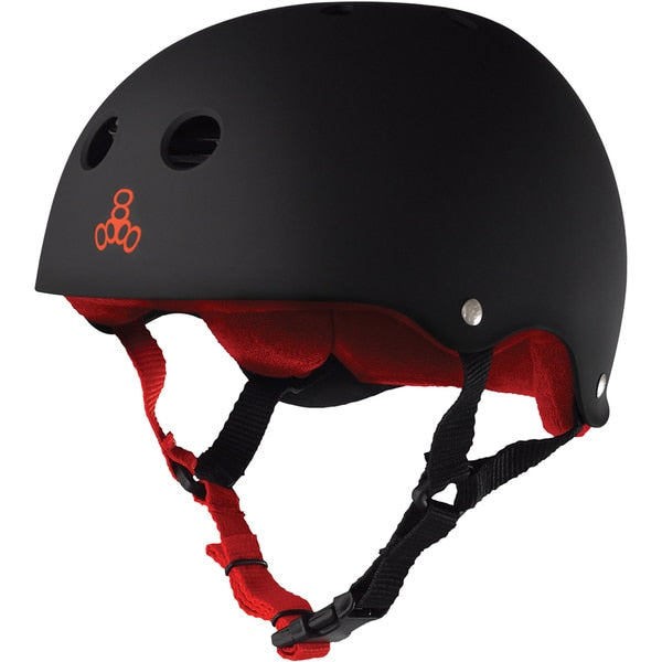 Triple 8 Brainsaver Helmet - Black/Rubber/Red