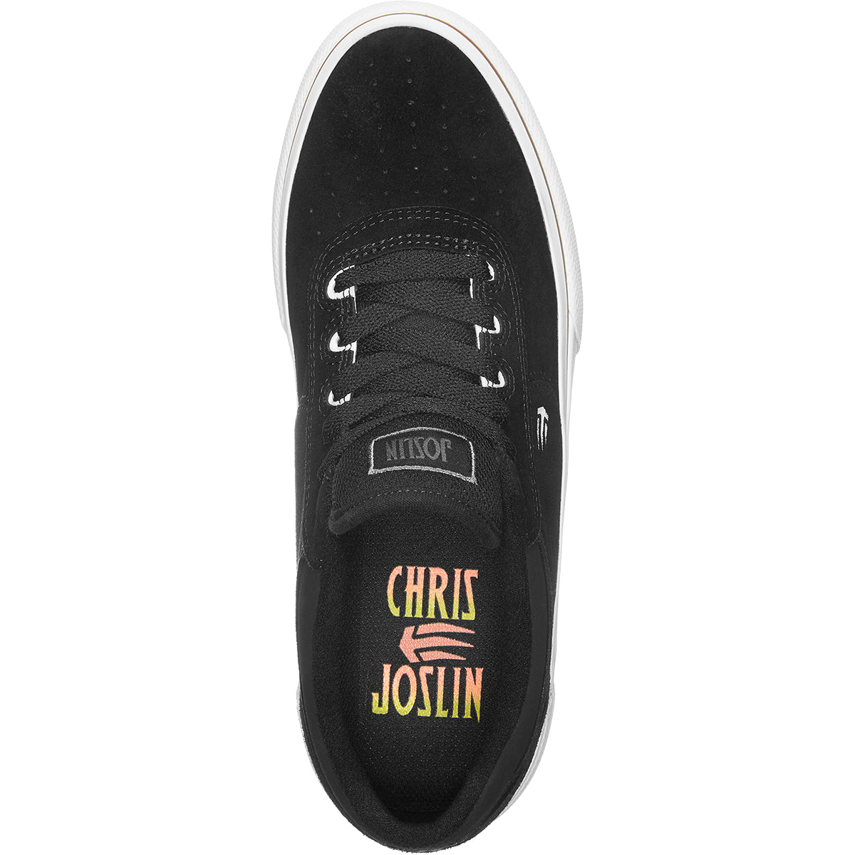 Black Chris Joslin Vulc Etnie Skateboarding Shoe Top