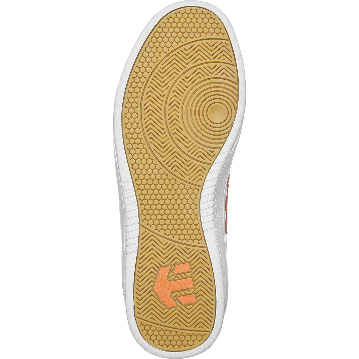 White/Orange Windrow Etnies Skateboarding Shoe Bottom