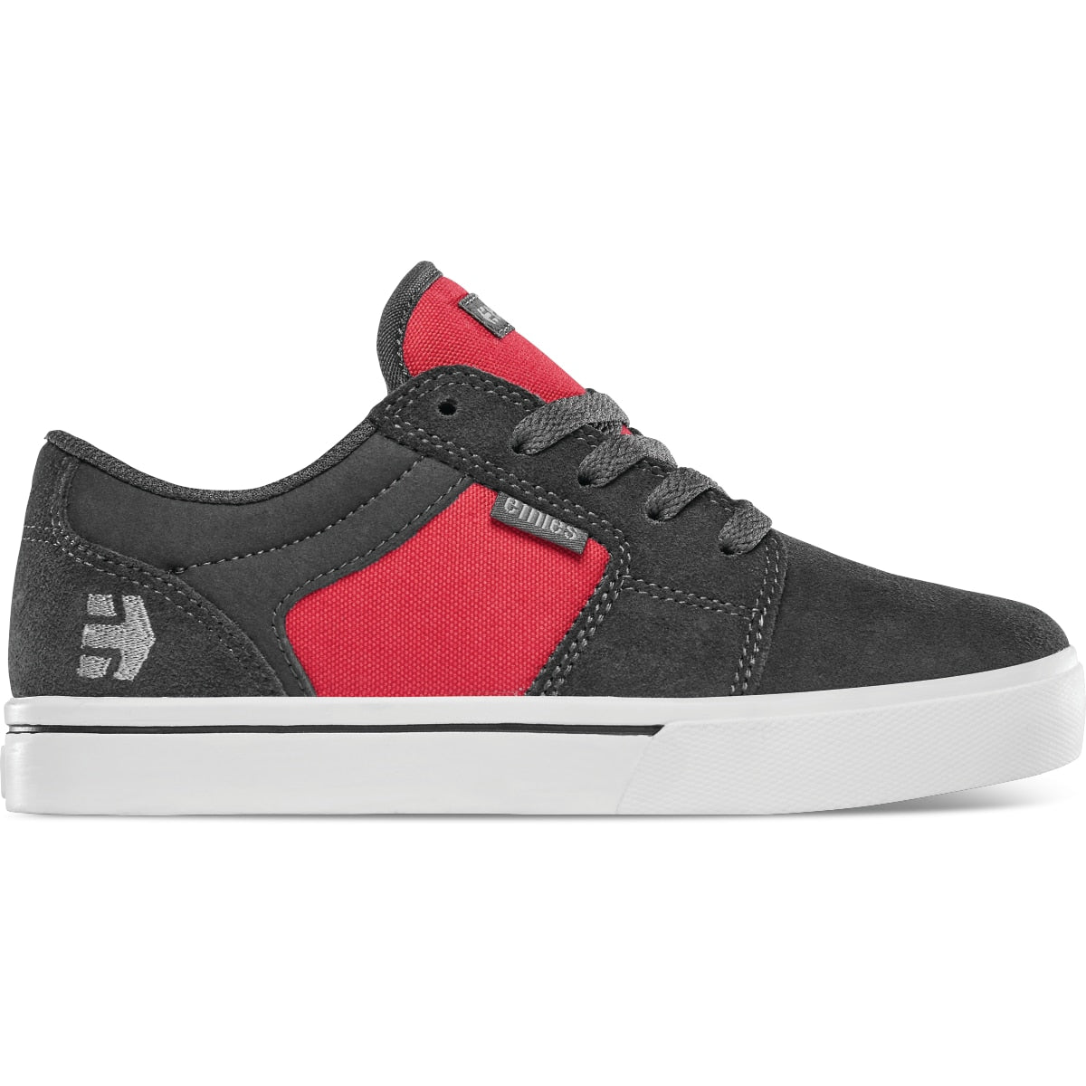 Etnies Youth Barge LS Skateboard Shoe - Dark Grey/Red