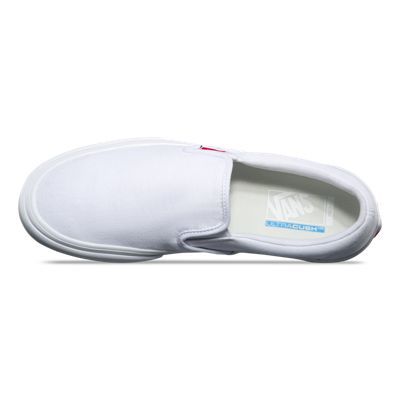 Vans Slip On Pro Skate Shoes - White/White