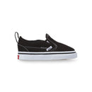 Black/True White Toddler Slip-On V Vans Skateboard Shoes