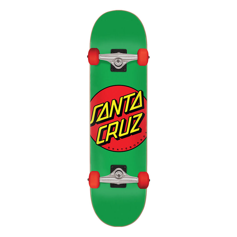 Green Mid Classic Dot Santa Cruz Skateboard Complete