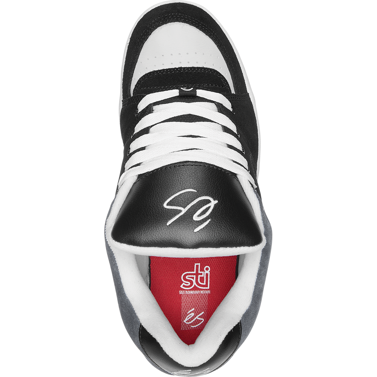 Black/Silver OG Accel eS Skateboarding shoe Top