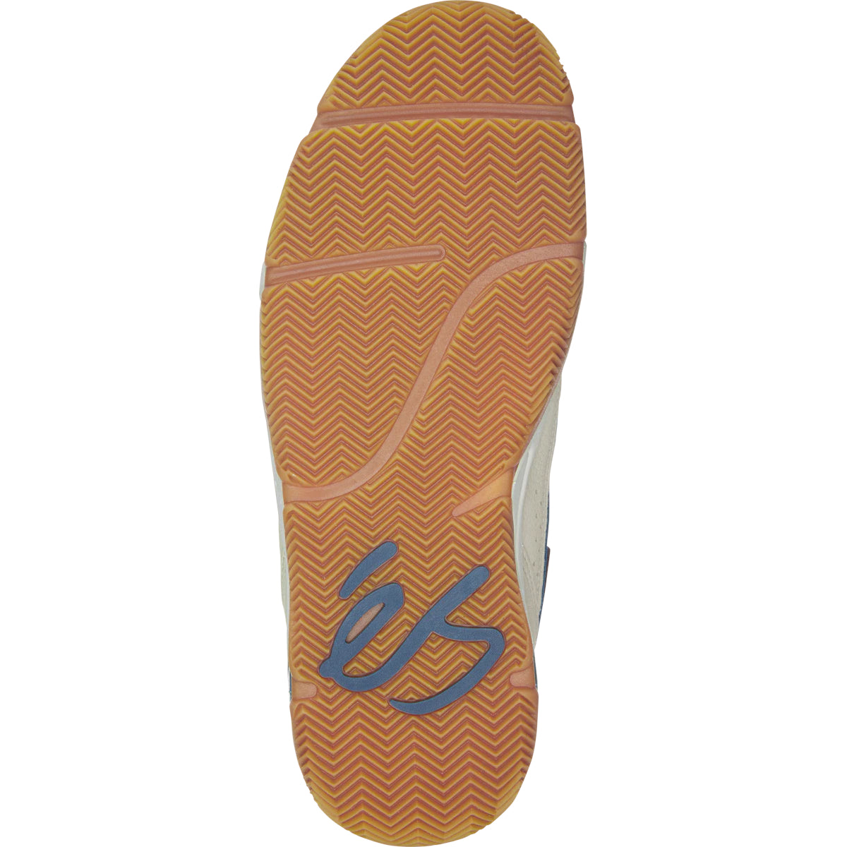 White/Blue/Gum Quattro Plus eS Skateboarding Shoe Bottom