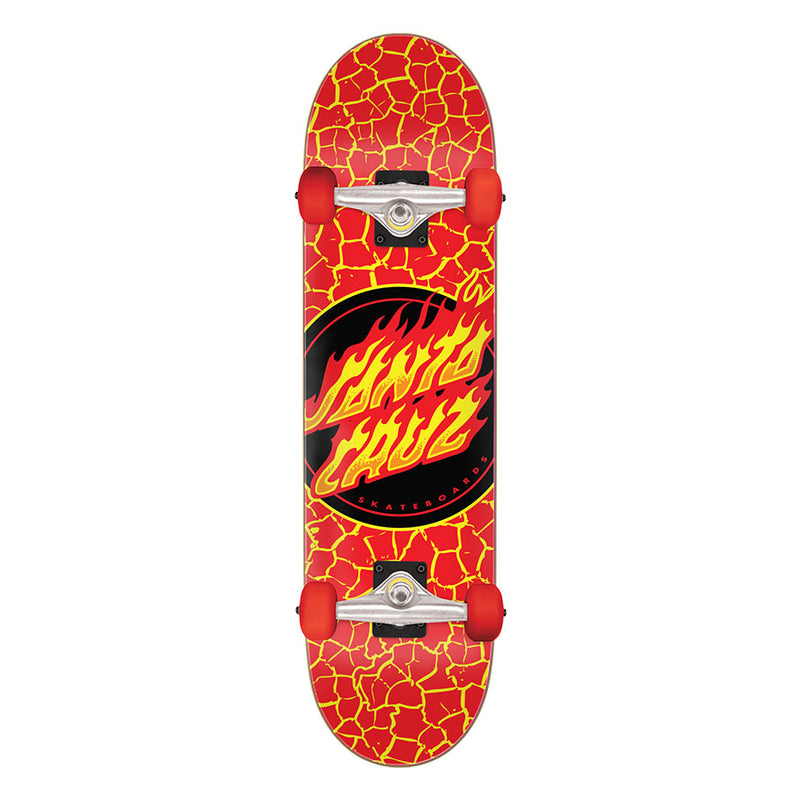 Large Flame Dot Santa Cruz Complete Skateboard
