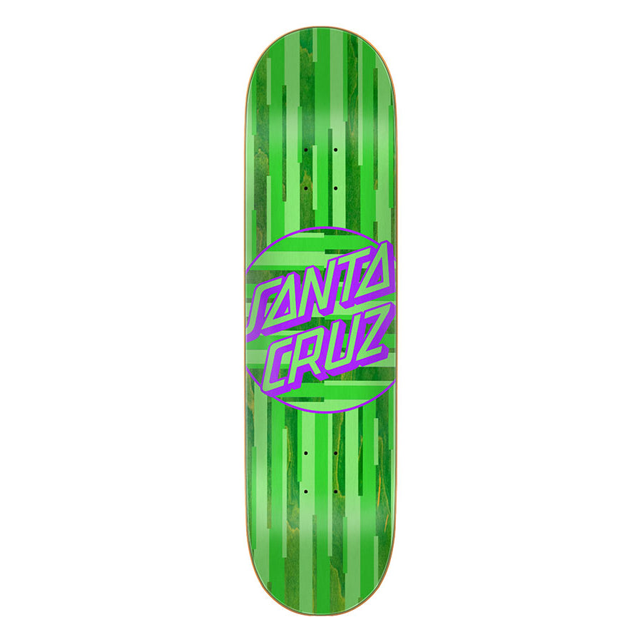 Green Stripe Dot Santa Cruz Skateboard Deck