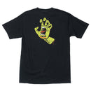 Black/Safety Yellow Screaming Hand Santa Cruz T-Shirt Back