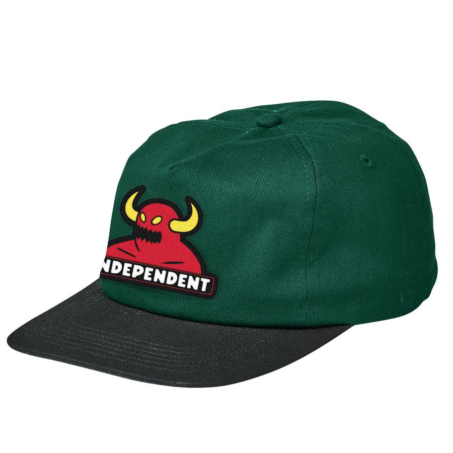 Forest Green Toy Machine Bar Logo Independent Trucks Hat