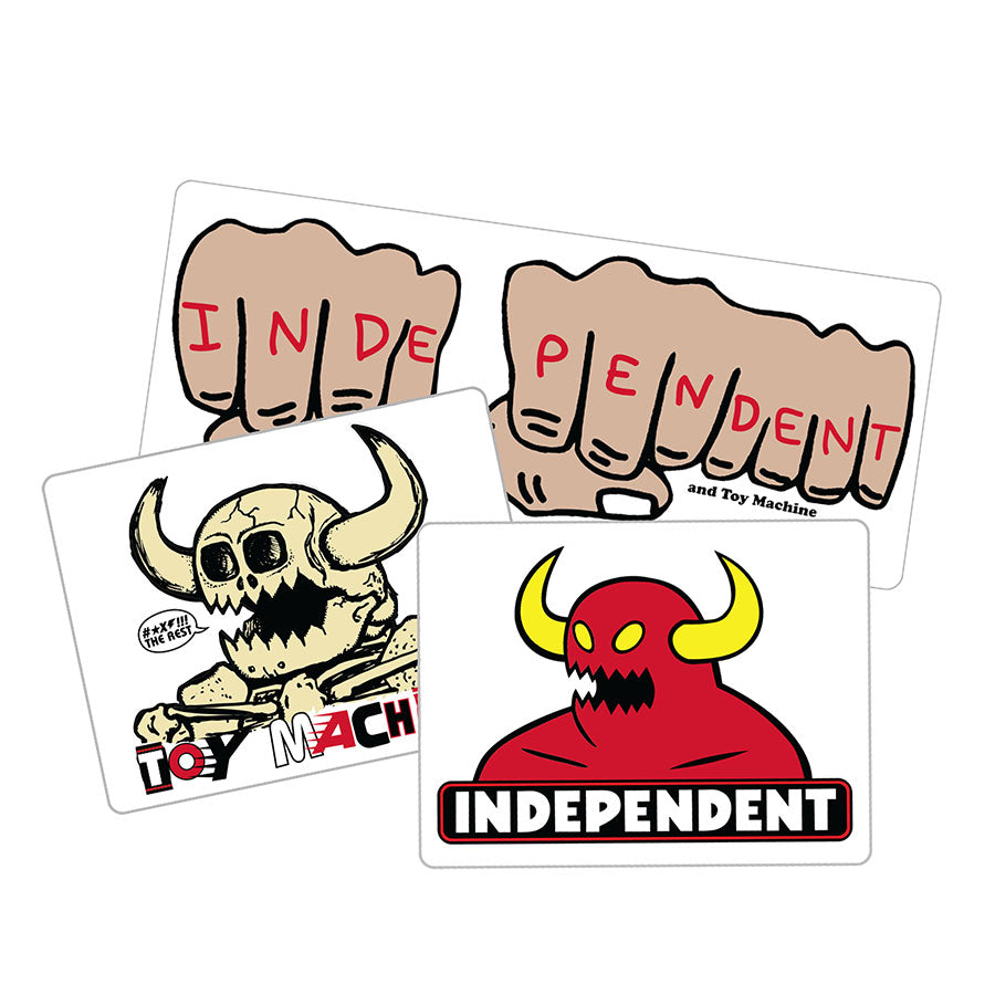 Toy Machine Logo x Independent Trucks Sticker Pack