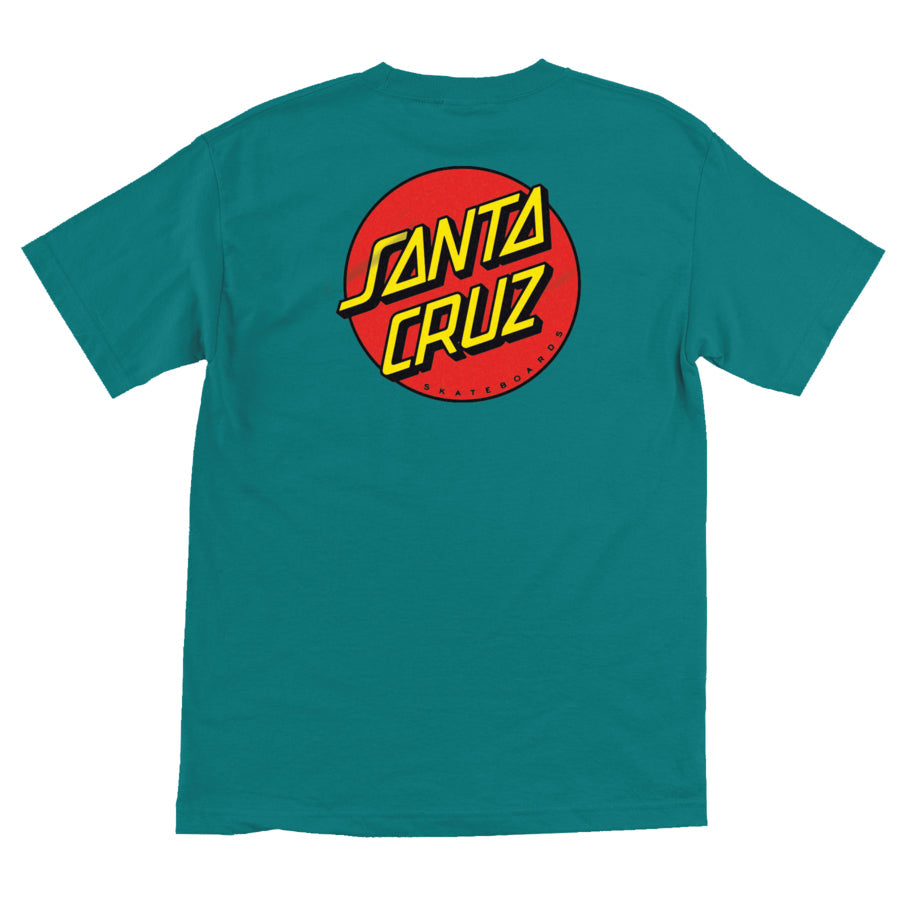 Teal Classic Dot Santa Cruz T-Shirt Back