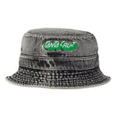 Washed Black Denim Step Strip Santa Cruz Bucket Hat