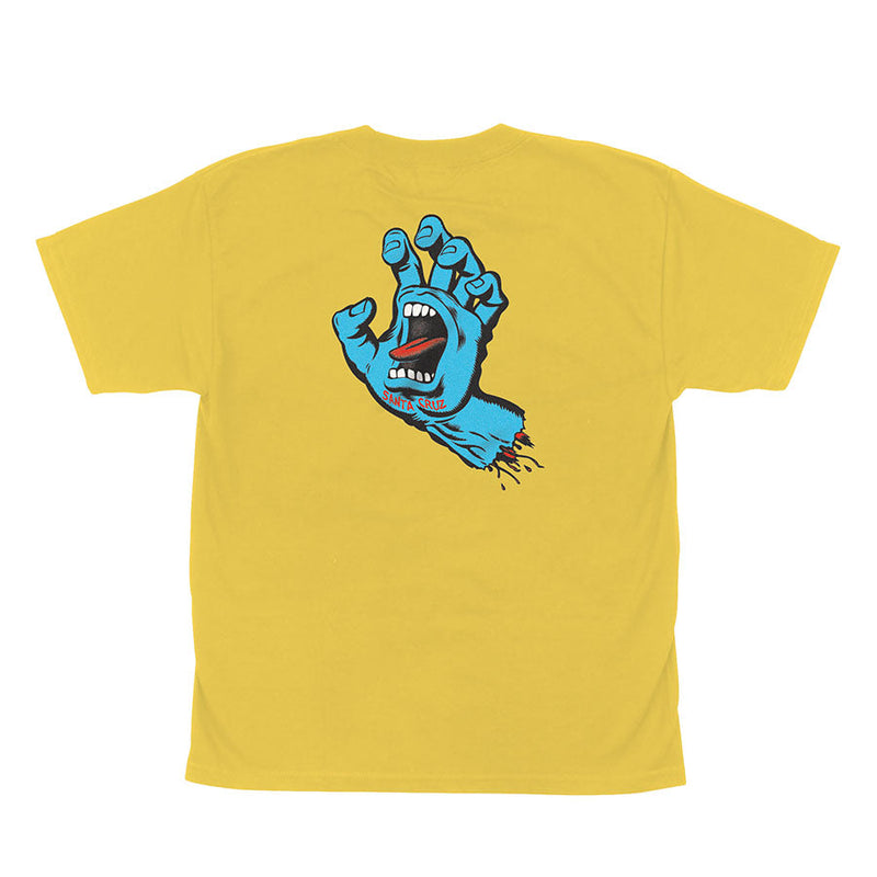 Daisy Yellow Screaming Hand Boys Santa Cruz T-Shirt Back