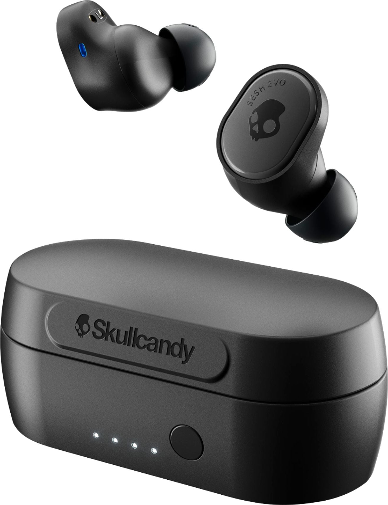True Black Sesh Evo Wireless Skullcandy Ear Buds Case