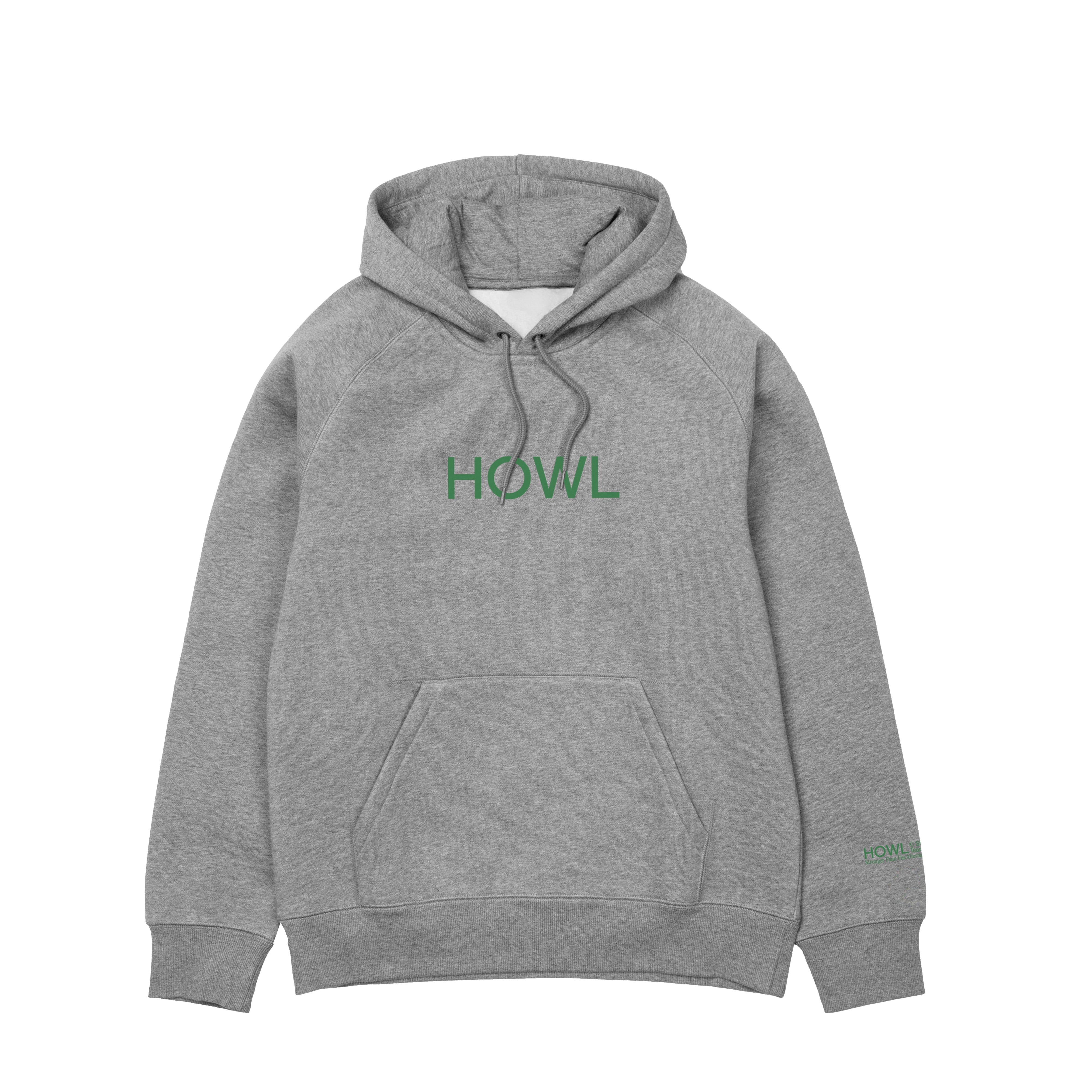 Grey/Green Howl Supply Logo Hoodie
