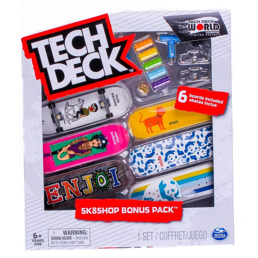 6-Pack Enjoi Sk8shop Tech Deck World Edition Bonus Pack