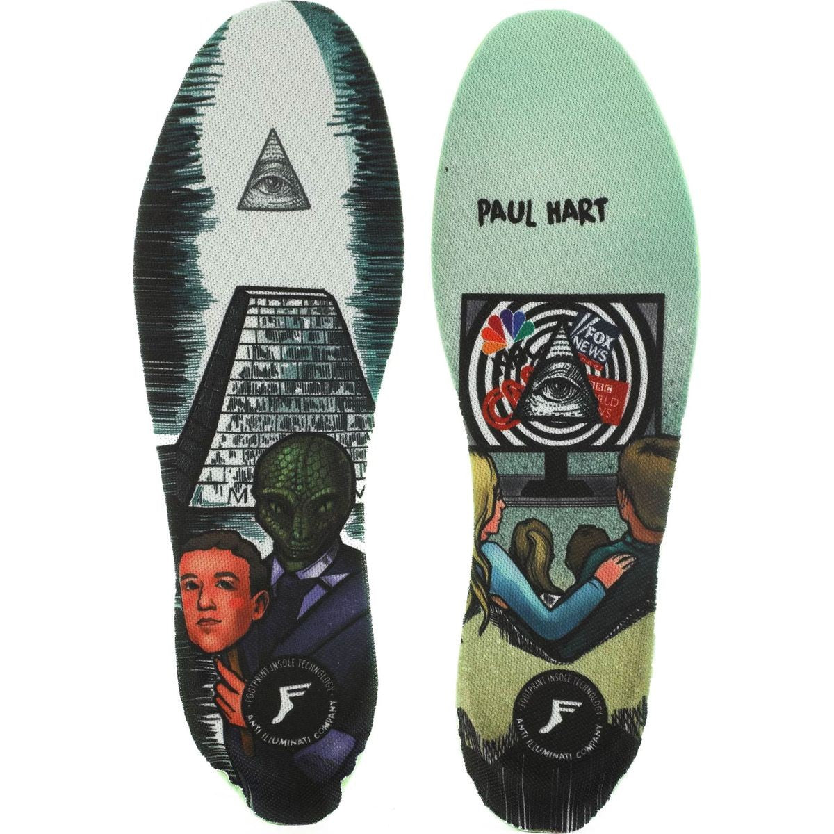 Paul Hart Conspiracy Footprint Mid Profile Skateboarding Insoles