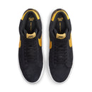 Black/University Gold Blazer Mid Nike SB Skateboarding Shoe Top