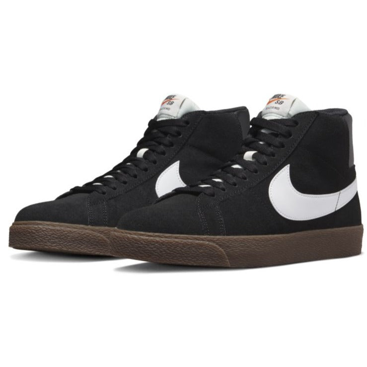 Black/Gum Blazer Mid Nike SB Skateboarding Shoe Front