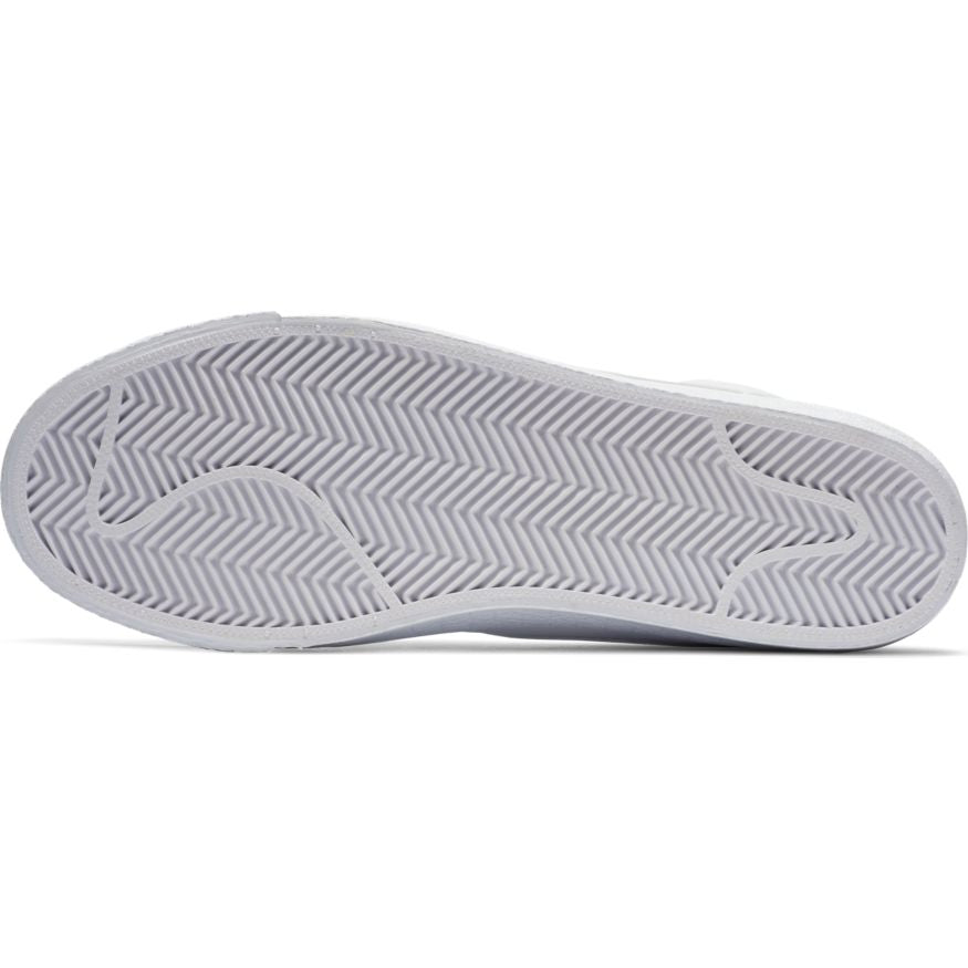 White Leather Blazer Mid Nike SB Skateboarding Shoe Bottom