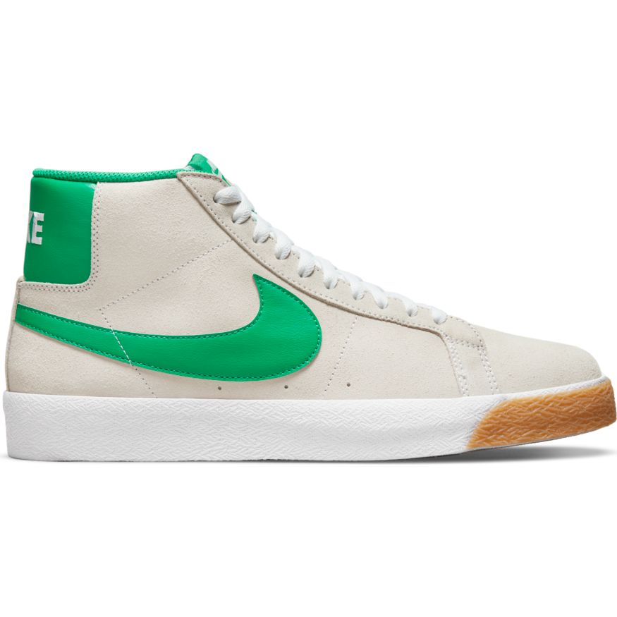 White/Lucky Green Blazer Mid Nike SB Skateboarding Shoe