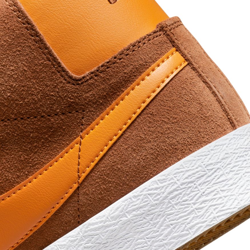 Pecan Blazer Mid Nike SB Skateboarding Shoe Detail