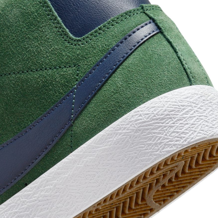 Noble Green Blazer Mid Nike SB Skateboarding Shoe Detail