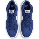 Deep Royal Blue Blazer Mid Nike Sb Skateboarding Shoe Top