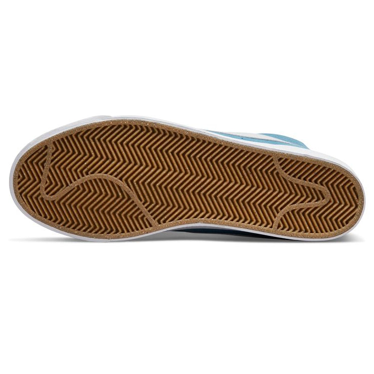 Cerulean Blue Zoom Blazer Mid Nike SB Skateboard Shoe Bottom